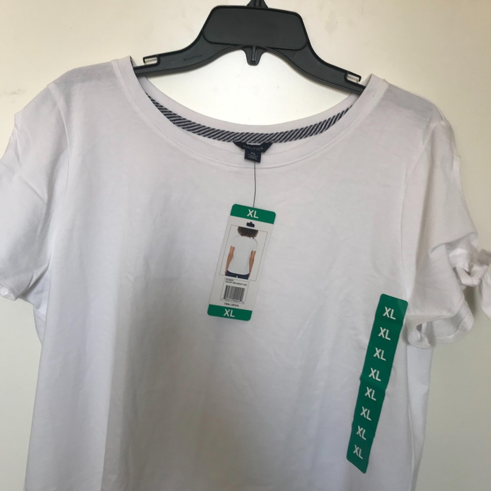 Nautica Women's T-Shirt Top  White Size XL